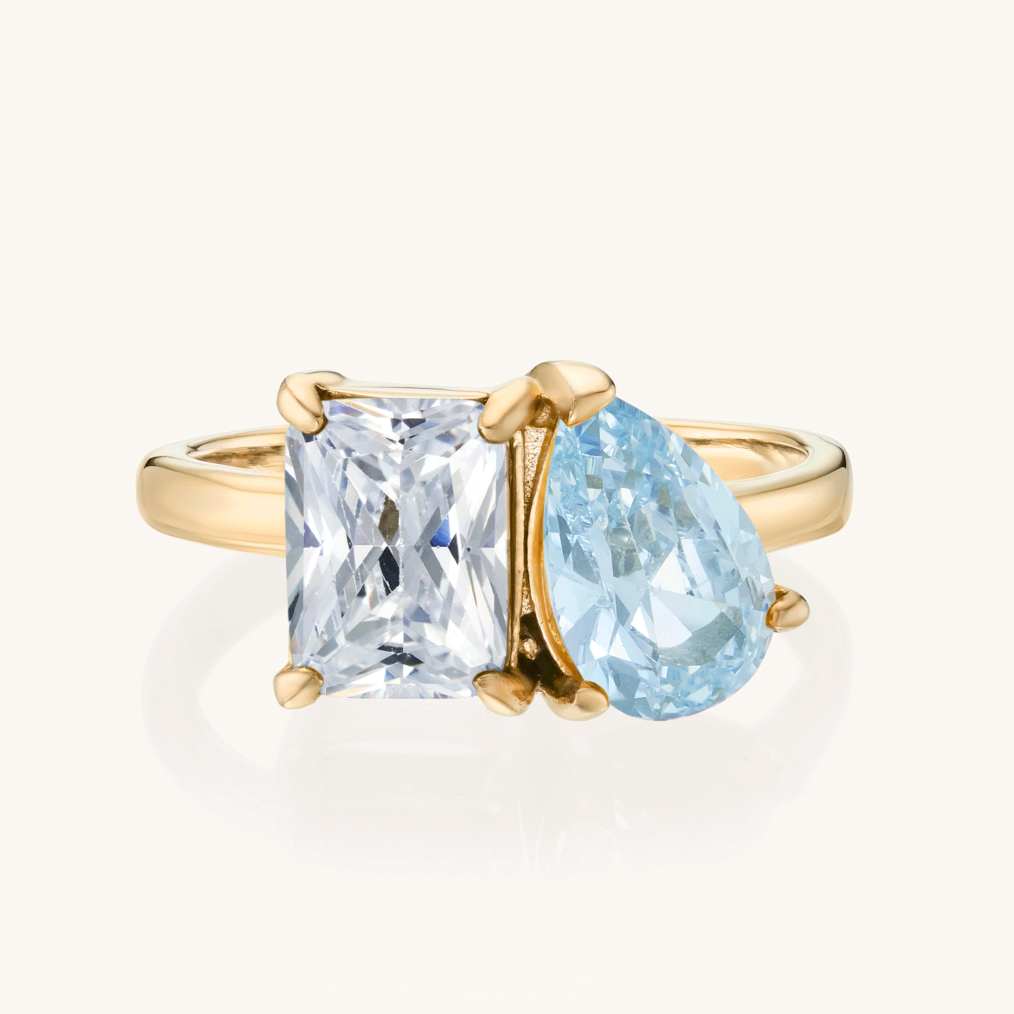 Personalised Birthstone Ring (Two Stones, One Story)